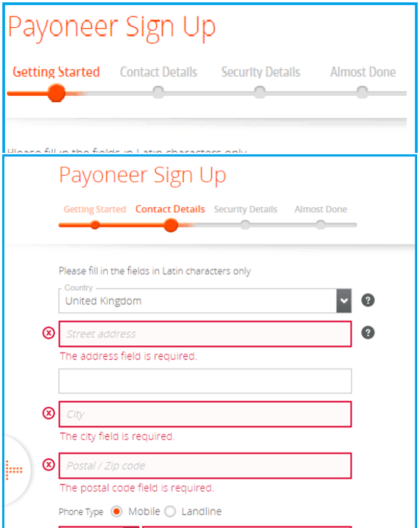 How to Create a Payoneer Account and Get Paid From Fiverr 7 2026 payoneer-fill-form