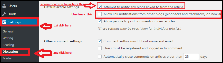 How to turn off Pingbacks and trackbacks in WordPress Easily 3 2026 How to disable pingbacks