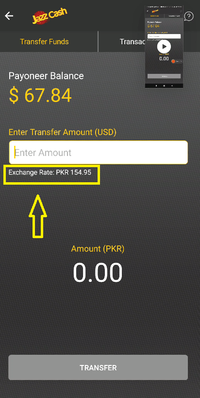 Withdraw payoneer amount from Jazzcash