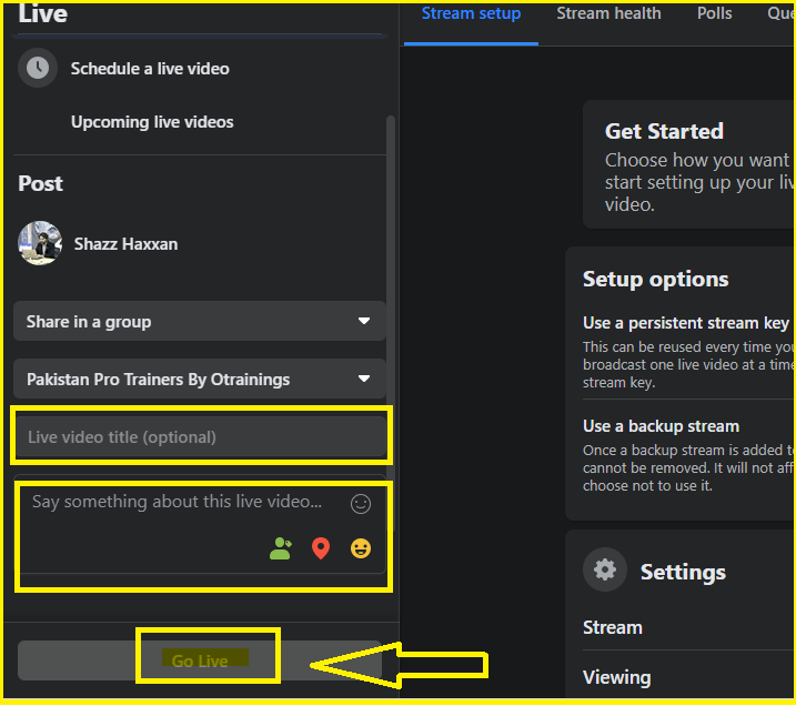 How to Come Live in Facebook Group Through OBS - Latest Complete Guide 13 2026 Click Go live