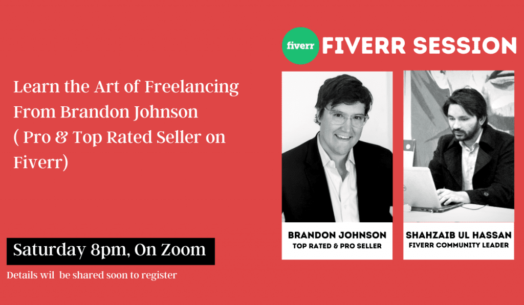 Session with Fiverr Pro Seller Brandon Johnson - Top Questions Answers Revealed 2 2026 Session with Brandson Johnson by Shahzaib Ul Hassan