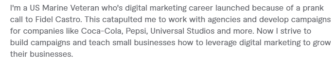 Cool Fiverr Description example