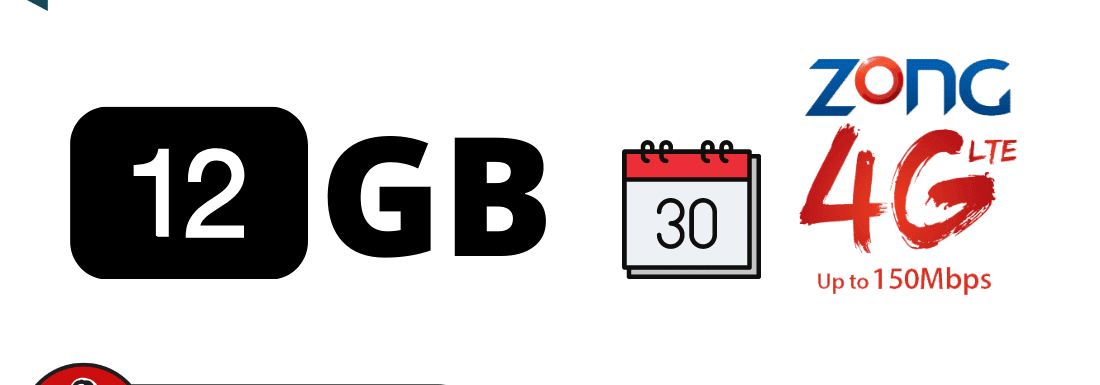 Zong Monthly 12GB 3G / 4G Package 2023