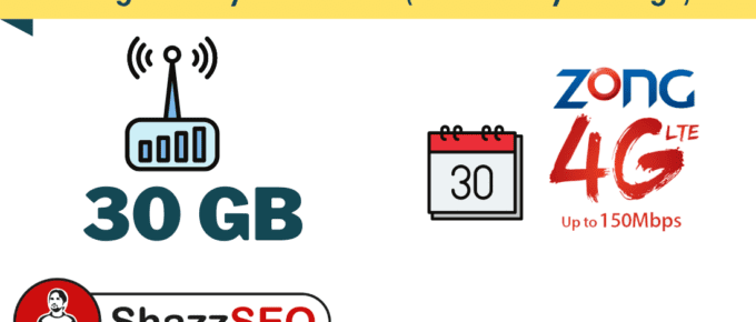 Zong Monthly MBB – 30GB (Device Only Package)