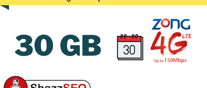 Zong Monthly Premium 30GB